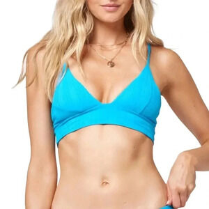 L*Space NWT NEW Blue Winnie Bikini Top Size M